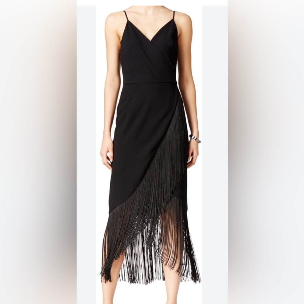 RACHEL Rachel Roy Women's Fringe Midi Dress Size 6 Medium.
